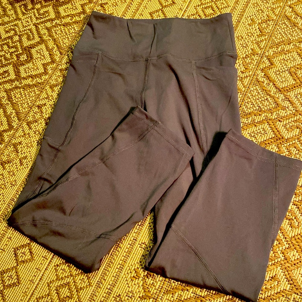 Dani Chins Grey Yoga Pants With Pockets XS
